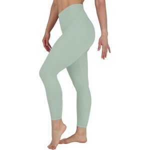 image:imageYogalicious Womens High Waisted Yoga Legging Elastic Free Squat Proof Ankle Length Lux Workout PantGreen Milieu