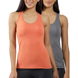 image:imageYogalicious Womens Lightweight Tank Top Soft Racerback Workout Yoga Sleeveless Quick Dry TopCopper IronHtr Charcoal