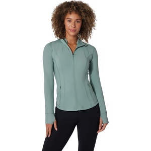 image:imageYogalicious Womens Ultra Soft Lightweight Full Zip Yoga Jacket with PocketsClover Lux