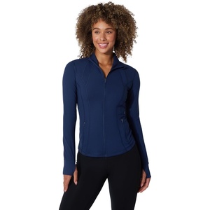 image:imageYogalicious Womens Ultra Soft Lightweight Full Zip Yoga Jacket with PocketsNaval Blue Lux