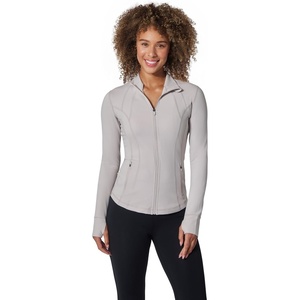 image:imageYogalicious Womens Ultra Soft Lightweight Full Zip Yoga Jacket with PocketsShadow Rock Lux