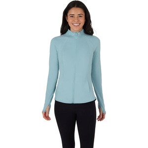 image:imageYogalicious Womens Ultra Soft Lightweight Full Zip Yoga Jacket with PocketsTourmaline Lux