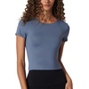 image:image90 Degree By Reflex 2 Pack Contour Short Sleeve Shirt Crew Neck TeeGrisailleWhite Cropped