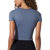 image:image90 Degree By Reflex 2 Pack Contour Short Sleeve Shirt Crew Neck TeeGrisailleWhite Cropped