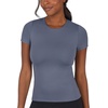 image:image90 Degree By Reflex 2 Pack Contour Short Sleeve Shirt Crew Neck TeeGrisailleWhite Full Length