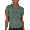 image:image90 Degree By Reflex 2 Pack Contour Short Sleeve Shirt Crew Neck TeeLaurel WreathWhite Full Length