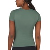image:image90 Degree By Reflex 2 Pack Contour Short Sleeve Shirt Crew Neck TeeLaurel WreathWhite Full Length