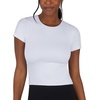 image:image90 Degree By Reflex 2 Pack Contour Short Sleeve Shirt Crew Neck TeePersian JewelWhite Cropped