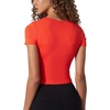 image:image90 Degree By Reflex 2 Pack Contour Short Sleeve Shirt Crew Neck TeeTangerine TangoWhite Cropped