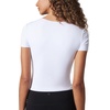 image:image90 Degree By Reflex 2 Pack Contour Short Sleeve Shirt Crew Neck TeeTangerine TangoWhite Cropped