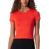 image:image90 Degree By Reflex 2 Pack Contour Short Sleeve Shirt Crew Neck TeeTangerine TangoWhite Cropped