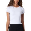 image:image90 Degree By Reflex 2 Pack Contour Short Sleeve Shirt Crew Neck TeeTangerine TangoWhite Cropped
