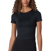 image:image90 Degree By Reflex 2 Pack Contour Short Sleeve Shirt Crew Neck TeeWhiteBlack Cropped
