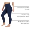 image:image90 Degree By Reflex Cotton High Waist Ankle Length Compression Leggings with Elastic Free WaistbandDark Navy W Pocket