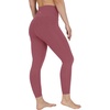 image:image90 Degree By Reflex Cotton High Waist Ankle Length Compression Leggings with Elastic Free WaistbandRouge Blush W Pocket