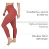 image:image90 Degree By Reflex Cotton High Waist Ankle Length Compression Leggings with Elastic Free WaistbandTerracotta W Pocket