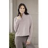 image:image90 Degree By Reflex Cropped Two Tone Heather Long Sleeve Quarter Zip JacketHeather Mocha