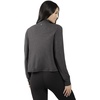 image:image90 Degree By Reflex Cropped Two Tone Heather Long Sleeve Quarter Zip JacketHeather Night