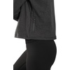 image:image90 Degree By Reflex Cropped Two Tone Heather Long Sleeve Quarter Zip JacketHeather Night