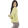 image:image90 Degree By Reflex Cropped Two Tone Heather Long Sleeve Quarter Zip JacketHeather Sunny Lime