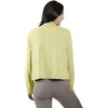 image:image90 Degree By Reflex Cropped Two Tone Heather Long Sleeve Quarter Zip JacketHeather Sunny Lime
