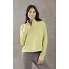 image:image90 Degree By Reflex Cropped Two Tone Heather Long Sleeve Quarter Zip JacketHeather Sunny Lime