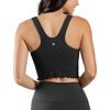 image:image90 Degree By Reflex Ribbed Lettuce Edge Cropped Tank Top Long Line Bra  2 Pack2 Pk  Black  Black
