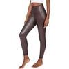 image:image90 Degree By Reflex Super High Waist High Shine Faux Leather Fleece Lined Elastic Free Ankle Leggings2 Pack BlackChocolate Torte