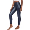 image:image90 Degree By Reflex Super High Waist High Shine Faux Leather Fleece Lined Elastic Free Ankle Leggings2 Pack BlackDark Navy