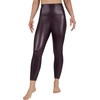 image:image90 Degree By Reflex Super High Waist High Shine Faux Leather Fleece Lined Elastic Free Ankle LeggingsArctic Navy Elastic Free