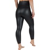 image:image90 Degree By Reflex Super High Waist High Shine Faux Leather Fleece Lined Elastic Free Ankle LeggingsBlack