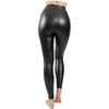 image:image90 Degree By Reflex Super High Waist High Shine Faux Leather Fleece Lined Elastic Free Ankle LeggingsBlack Elastic Free