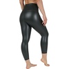 image:image90 Degree By Reflex Super High Waist High Shine Faux Leather Fleece Lined Elastic Free Ankle LeggingsBlack Olive Elastic Free