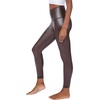 image:image90 Degree By Reflex Super High Waist High Shine Faux Leather Fleece Lined Elastic Free Ankle LeggingsChocolate Torte