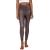 image:image90 Degree By Reflex Super High Waist High Shine Faux Leather Fleece Lined Elastic Free Ankle LeggingsChocolate Torte