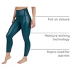 image:image90 Degree By Reflex Super High Waist High Shine Faux Leather Fleece Lined Elastic Free Ankle LeggingsReflecting Pond
