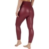 image:image90 Degree By Reflex Super High Waist High Shine Faux Leather Fleece Lined Elastic Free Ankle LeggingsRhubarb