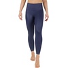 image:image90 Degree By Reflex Womens Faux Leather Leggings Matte High Waisted High Shine Faux Leather Ankle LeggingsDark Navy