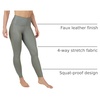 image:image90 Degree By Reflex Womens Faux Leather Leggings Matte High Waisted High Shine Faux Leather Ankle LeggingsMulled Basil