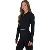 image:image90 Degree By Reflex Womens Half Zip Performance Pullover Long Sleeve Quarter Zip Running Athletic Jacket Top with ThumbholesBlack