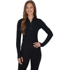 image:image90 Degree By Reflex Womens Half Zip Performance Pullover Long Sleeve Quarter Zip Running Athletic Jacket Top with ThumbholesBlack