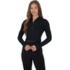 image:image90 Degree By Reflex Womens Half Zip Performance Pullover Long Sleeve Quarter Zip Running Athletic Jacket Top with ThumbholesBlack