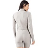 image:image90 Degree By Reflex Womens Half Zip Performance Pullover Long Sleeve Quarter Zip Running Athletic Jacket Top with ThumbholesEgret