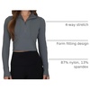 image:image90 Degree By Reflex Womens Half Zip Performance Pullover Long Sleeve Quarter Zip Running Athletic Jacket Top with ThumbholesLava Smoke