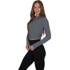 image:image90 Degree By Reflex Womens Half Zip Performance Pullover Long Sleeve Quarter Zip Running Athletic Jacket Top with ThumbholesLava Smoke