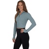 image:image90 Degree By Reflex Womens Half Zip Performance Pullover Long Sleeve Quarter Zip Running Athletic Jacket Top with ThumbholesLead