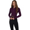 image:image90 Degree By Reflex Womens Half Zip Performance Pullover Long Sleeve Quarter Zip Running Athletic Jacket Top with ThumbholesPotent Purple