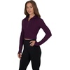 image:image90 Degree By Reflex Womens Half Zip Performance Pullover Long Sleeve Quarter Zip Running Athletic Jacket Top with ThumbholesPotent Purple