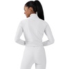 image:image90 Degree By Reflex Womens Half Zip Performance Pullover Long Sleeve Quarter Zip Running Athletic Jacket Top with ThumbholesWhite