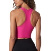 image:image90 Degree by Reflex Ribbed Racerback Built in Bra Top for WomenPink Peacock